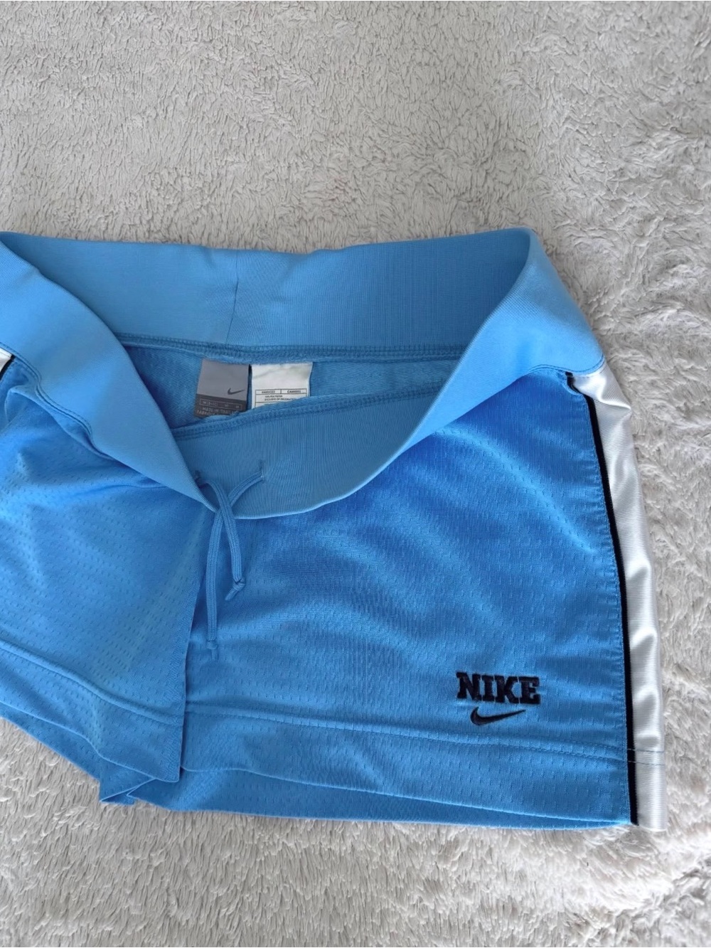 Nike Vintage grey tag, Women’s Sky Blue Athletic Shorts with White Side Panel